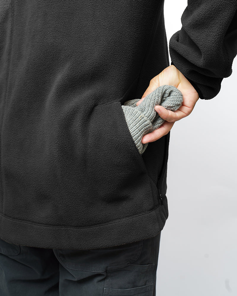 Off The Grid Surplus- Bruin Fleece Zip Up - Black