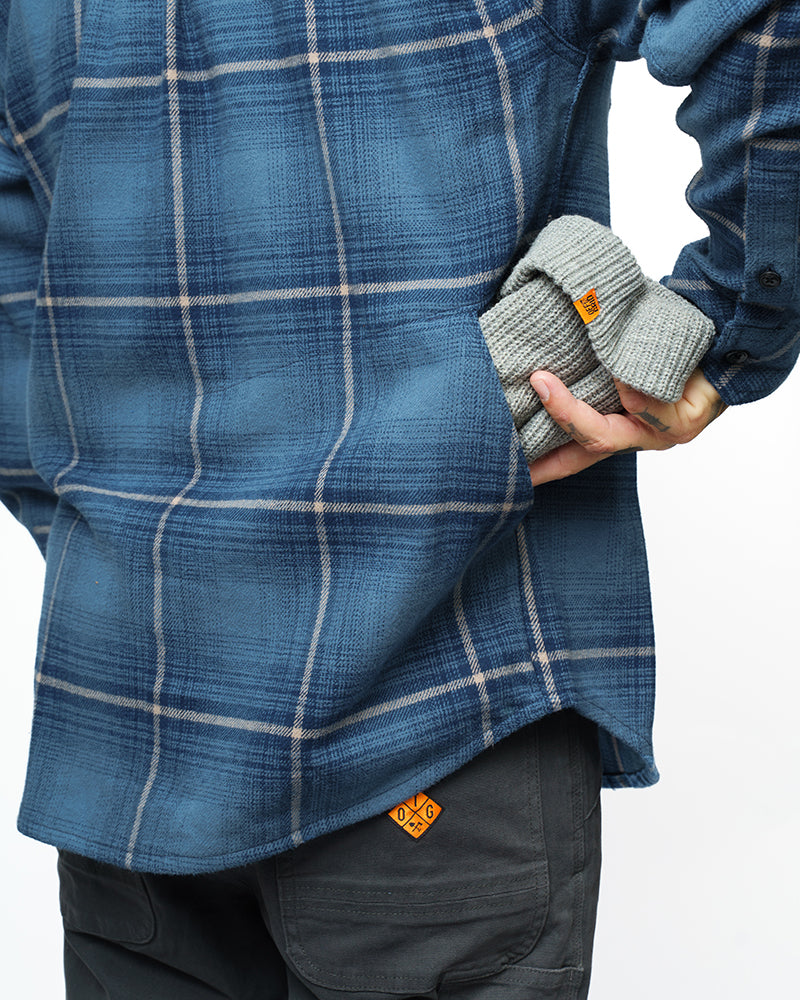 Off The Grid Surplus- Destroyer Flannel - Pale Blue