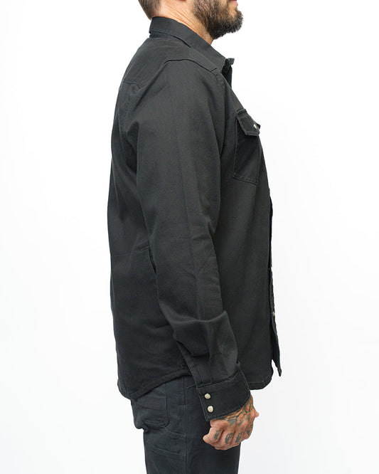 Off The Grid Surplus- Earl Denim Shirt - Vintage Black