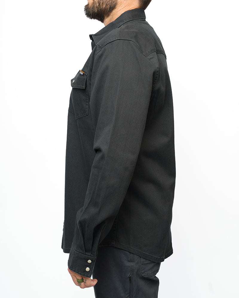Off The Grid Surplus- Earl Denim Shirt - Vintage Black