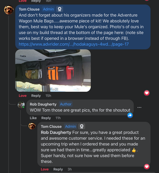 OverlandGearGuy- Van Overhead Storage Locker Divider Bags