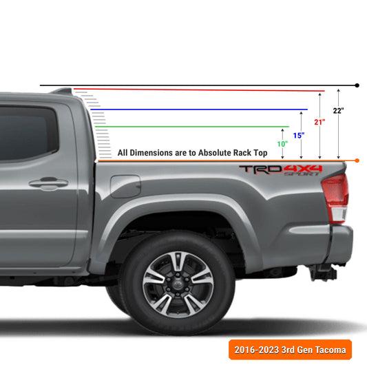 Xtrusion Overland- XTR3 Bed Rack for Toyota Tacoma