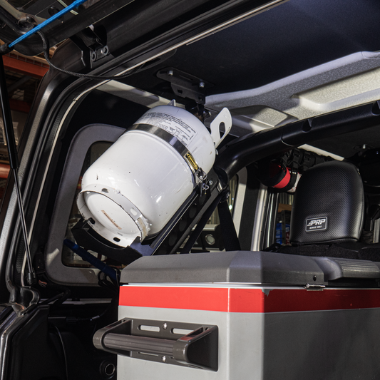 Power Tank- Strato LOCKER Bracket for 4.25 lb, 10 lb, 11 lb Steel Propane Tanks