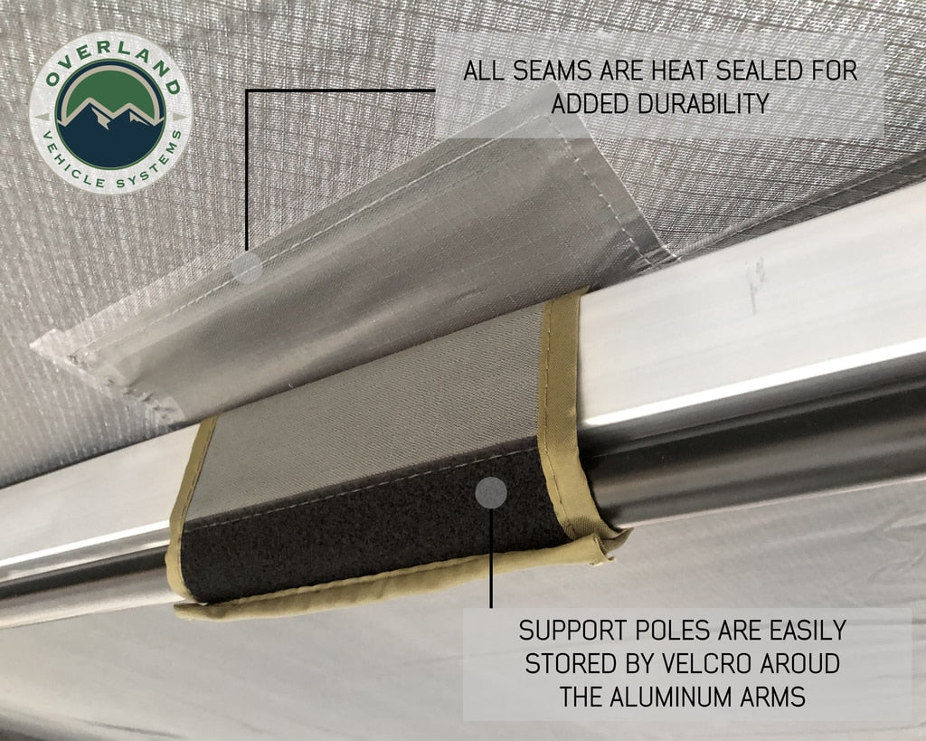Nomadic Awning 270 Degree - Driver Side Dark Gray Overland Vehicle Systems
