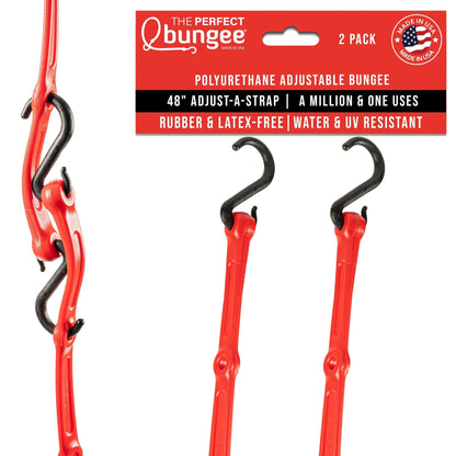 The Perfect Bungee- 48" Adjust-A-Strap® Adjustable Bungee Strap 2 Pack