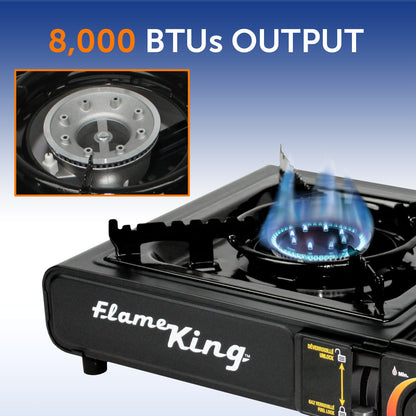 Flame King- Portable Butane & Propane Gas Stove with Single Burner