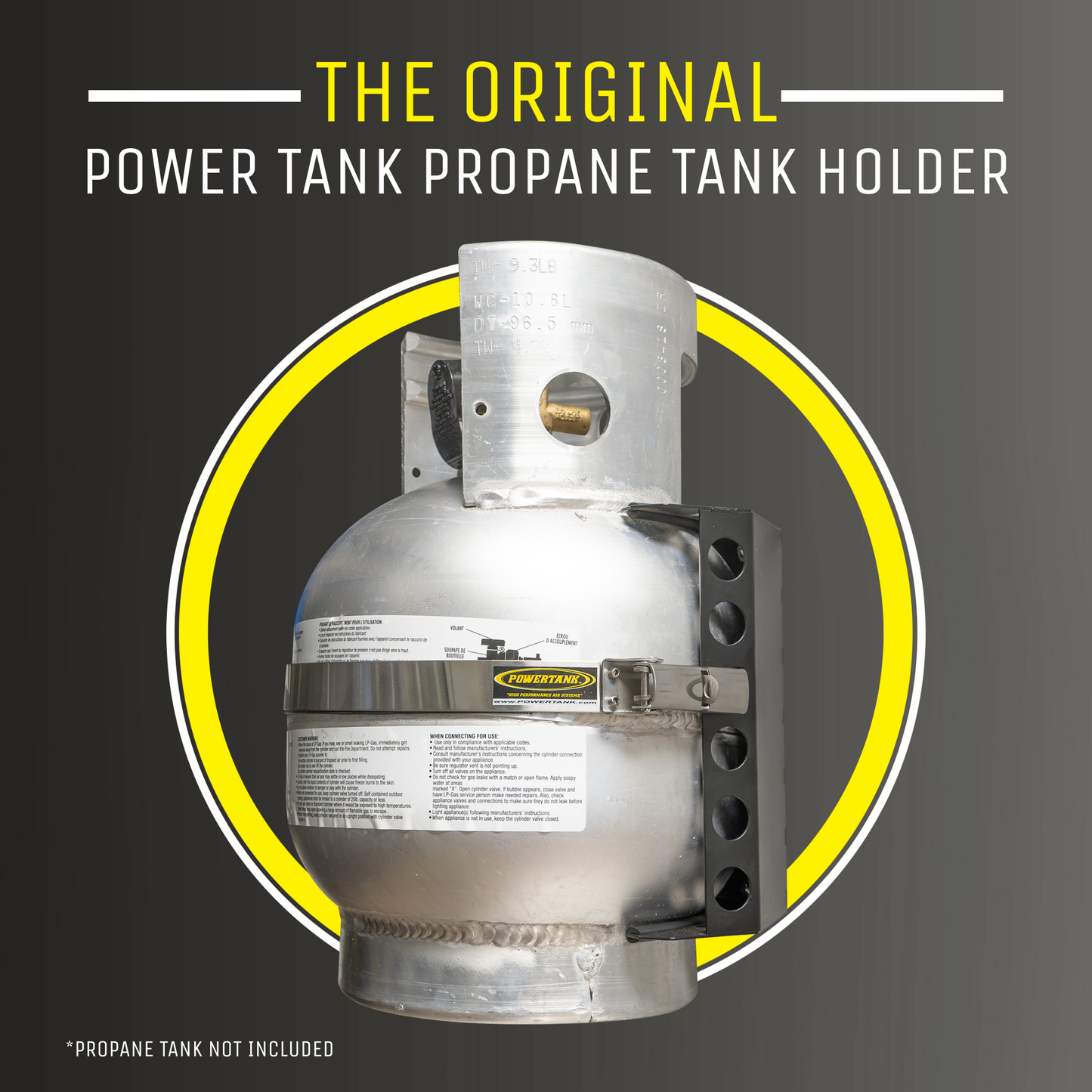 Power Tank- Gannett MARINE Bracket for 10 lb. Aluminum Propane Tank