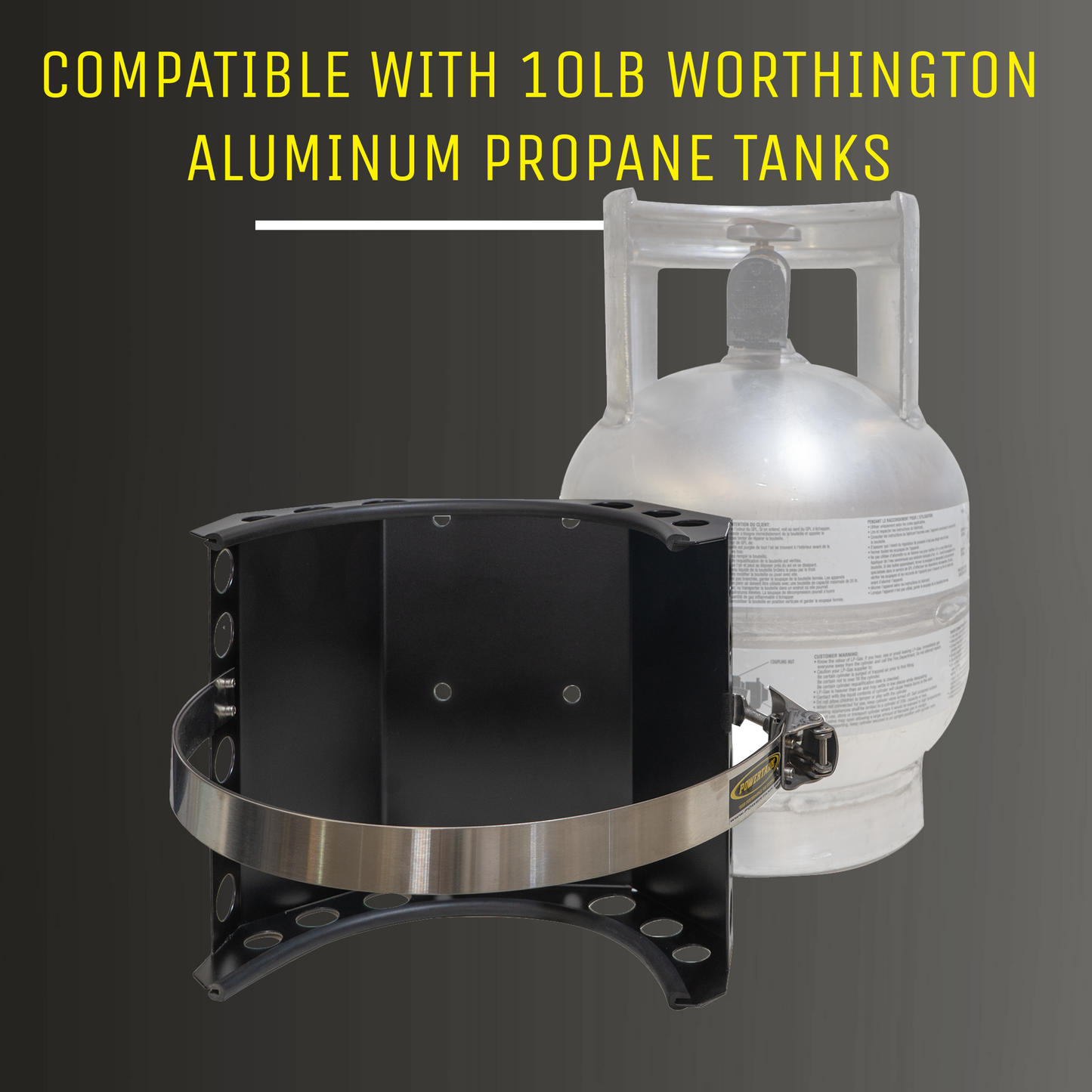 Power Tank- Gannett MARINE Bracket for 10 lb. Aluminum Propane Tank