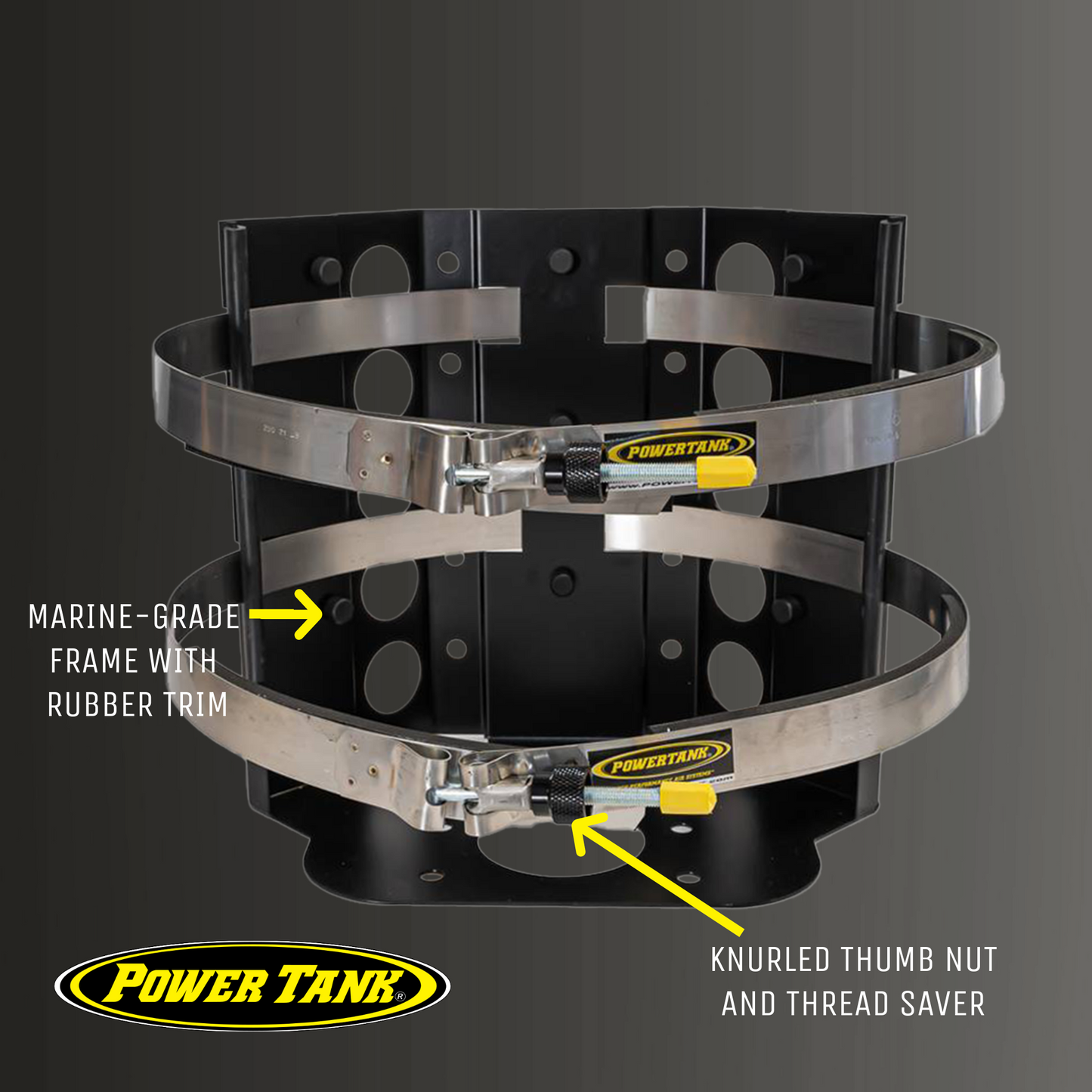 Power Tank- Foraker MARINE Bracket for 17 lb and 22 lb Viking Composite Propane Tank