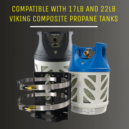 Power Tank- Foraker MARINE Bracket for 17 lb and 22 lb Viking Composite Propane Tank