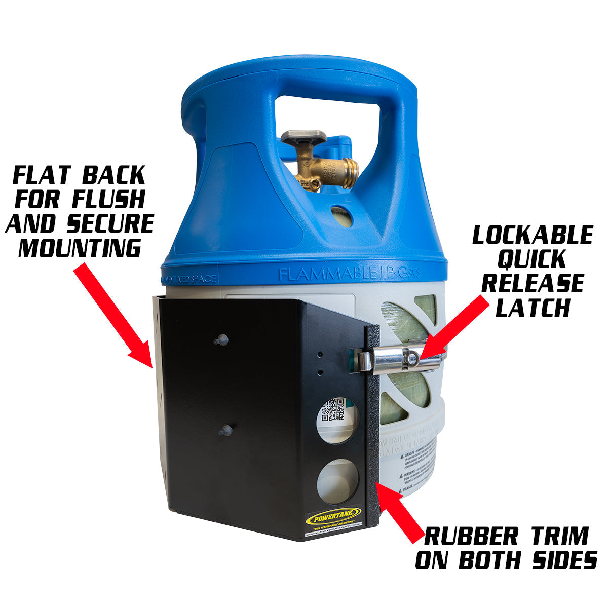 Power Tank- Tor LOCKER Bracket for 11 lb Squatty Propane Tank & 11 lb Viking Composite Tank