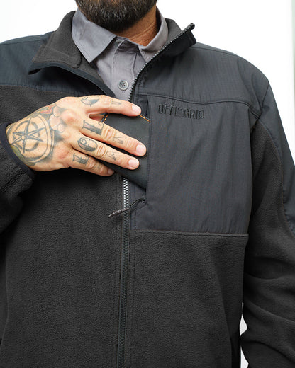 Off The Grid Surplus- Bruin Fleece Zip Up - Black