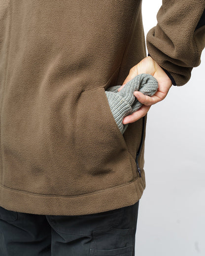 Off the Grid Surplus- Bruin Fleece Zip Up- Major Brown