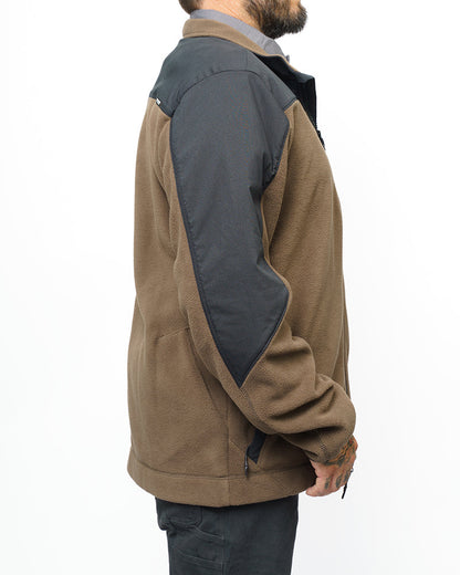 Off the Grid Surplus- Bruin Fleece Zip Up- Major Brown