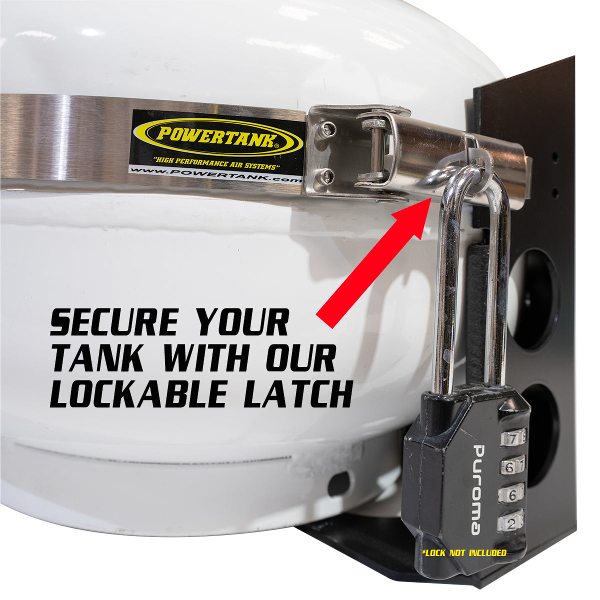Power Tank- Tor LOCKER Bracket for 11 lb Squatty Propane Tank & 11 lb Viking Composite Tank