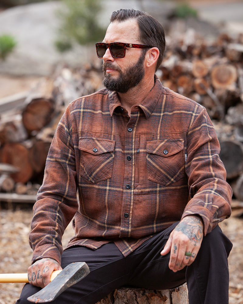 Off The Grid Surplus- Destroyer Flannel - Burnt Brown