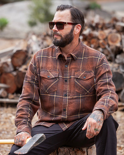 Off The Grid Surplus- Destroyer Flannel - Burnt Brown