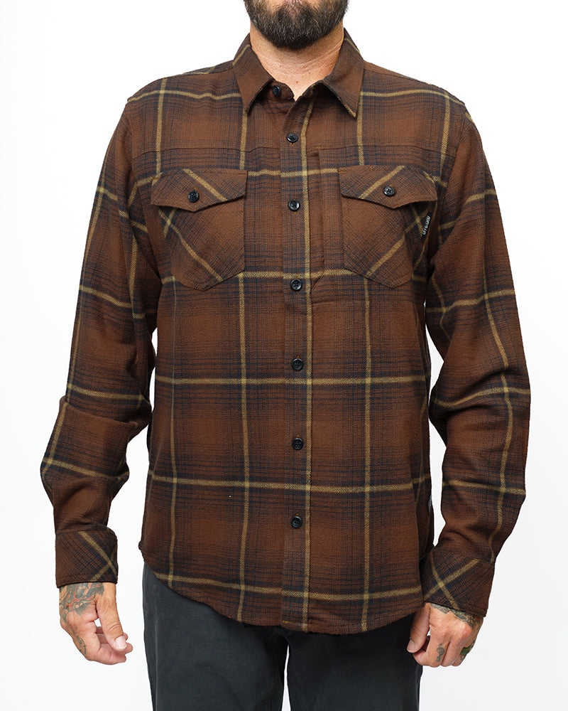 Off The Grid Surplus- Destroyer Flannel - Burnt Brown