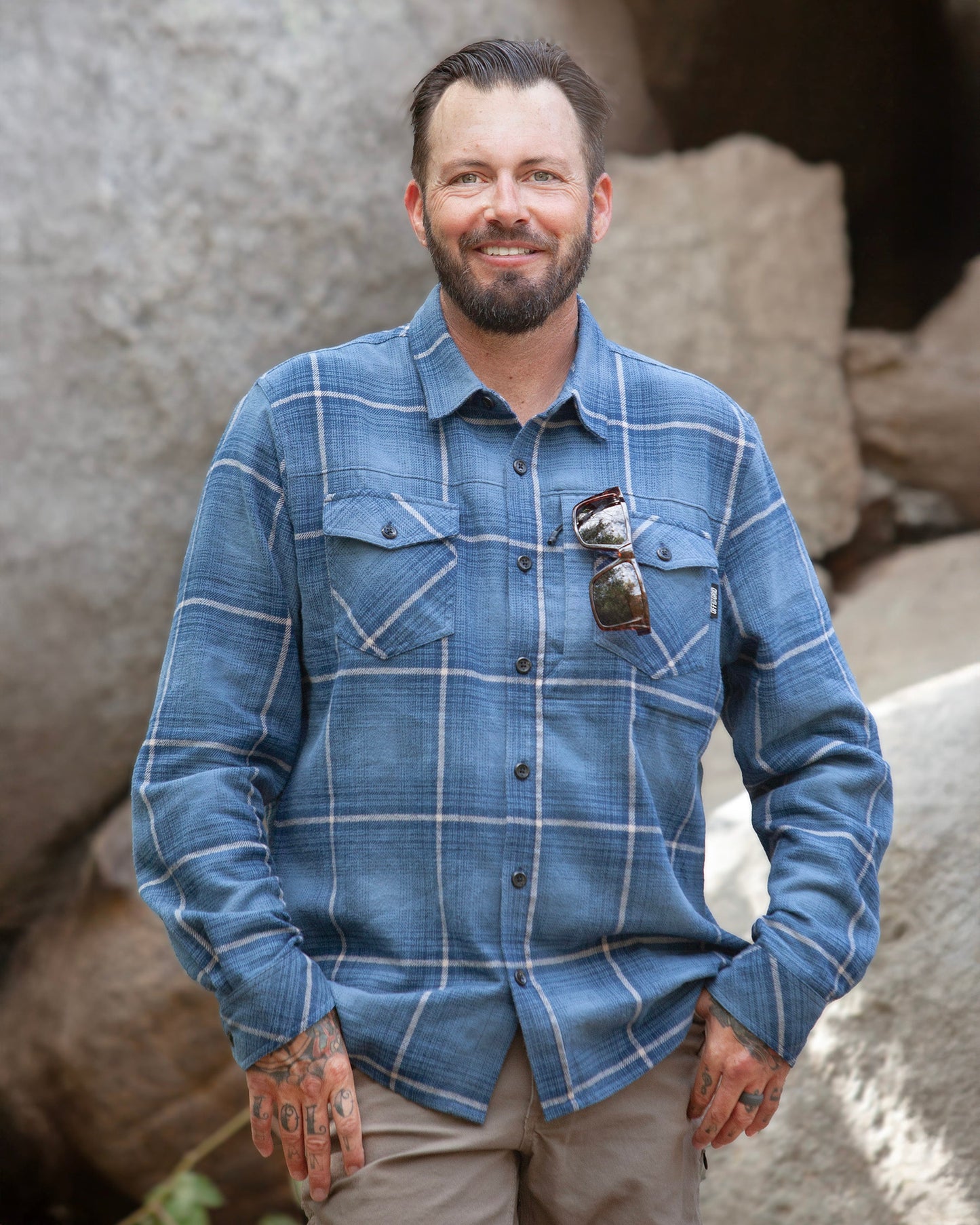 Off The Grid Surplus- Destroyer Flannel - Pale Blue