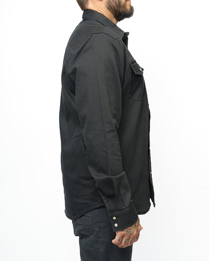 Off The Grid Surplus- Earl Denim Shirt - Vintage Black