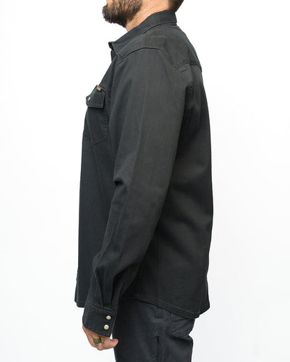 Off The Grid Surplus- Earl Denim Shirt - Vintage Black