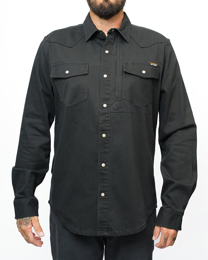 Off The Grid Surplus- Earl Denim Shirt - Vintage Black