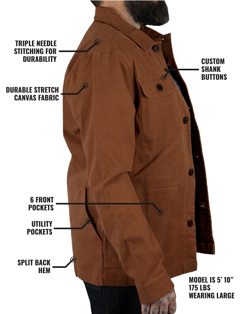 Off The Grid Surplus- Heston Chore Coat - Black