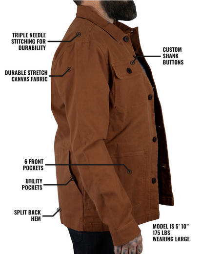 Off The Grid Surplus- Heston Chore Coat - Black