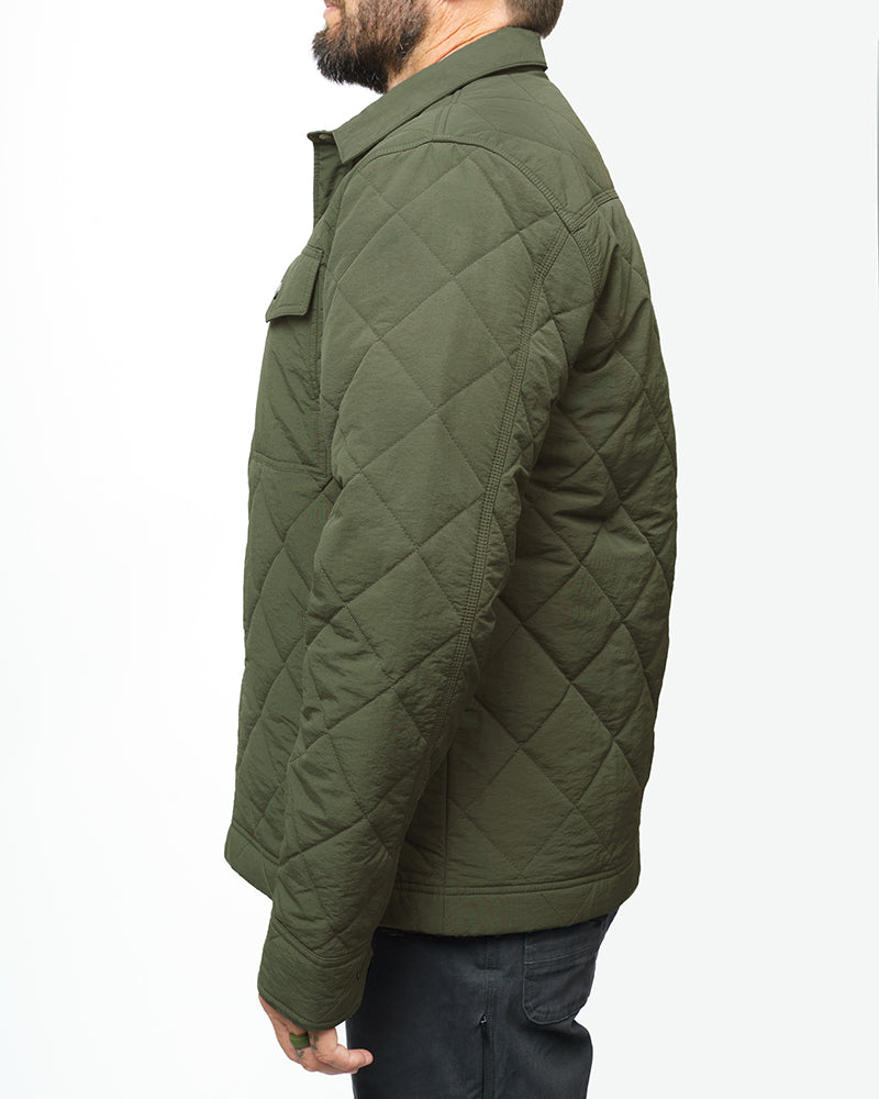 Off The Grid Surplus- Ignite Quilted Jacket - Dark Olive
