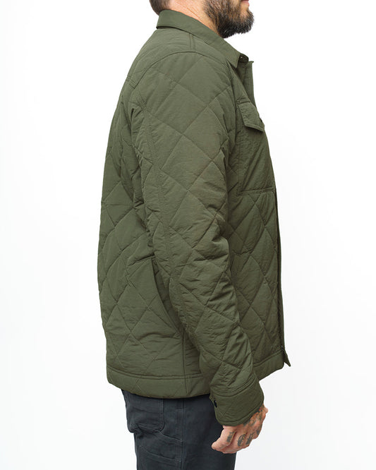 Off The Grid Surplus- Ignite Quilted Jacket - Dark Olive