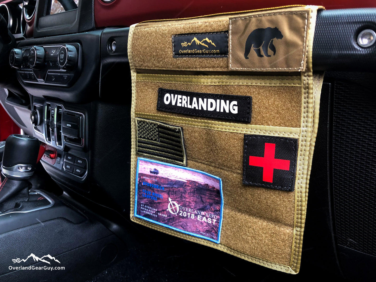 OverlandGearGuy- Jeep Grab Handle Velcro Flat Pocket