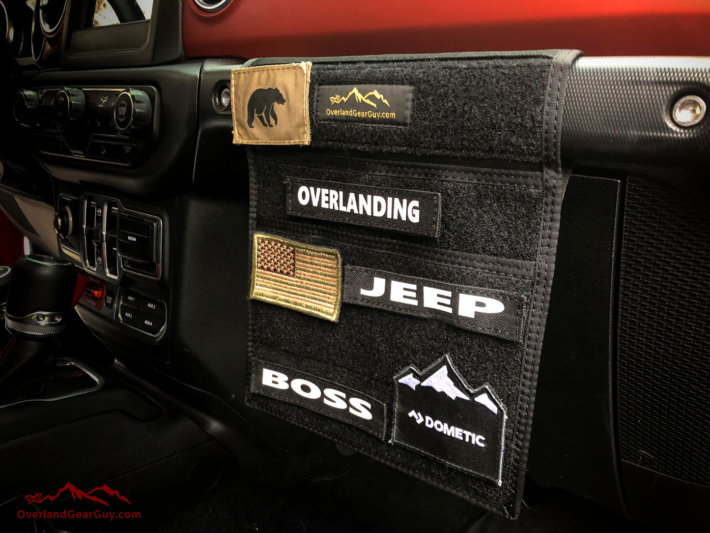 OverlandGearGuy- Jeep Grab Handle Velcro Flat Pocket