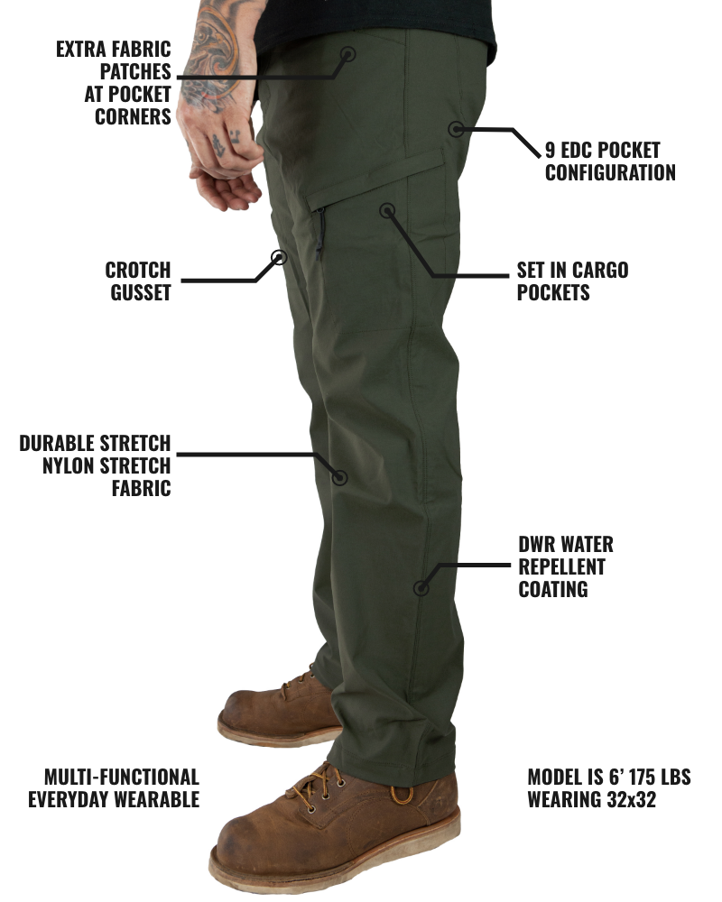 Off The Grid Surplus- Lancer Standard Fit Pant - Dk Army
