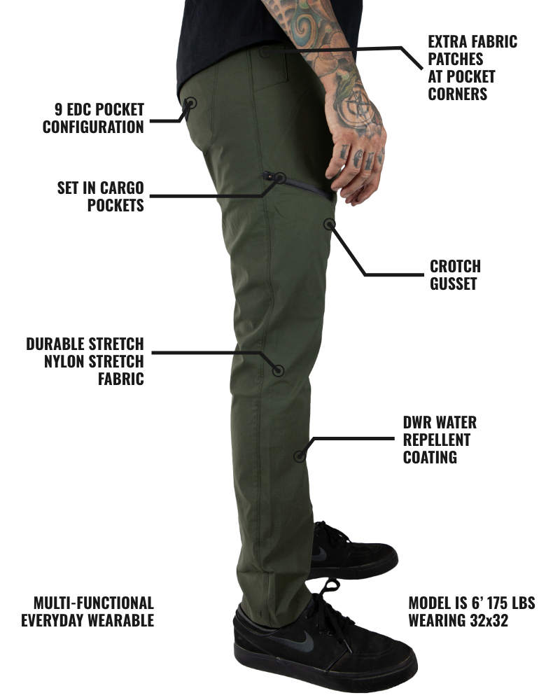 Off The Grid Surplus- Lancer Taper Fit Pant - Dk Army