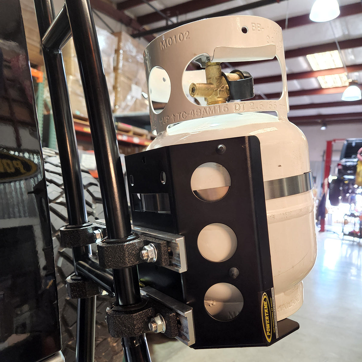Power Tank- Ladder Cross-Bar Mount for Propane and CO2 Power Tanks