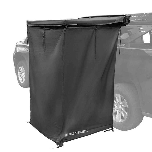 OVS-XD Nomadic 90 Degree Pivot Shower Awning - Quick Deploying w/Light Strip & Black Out