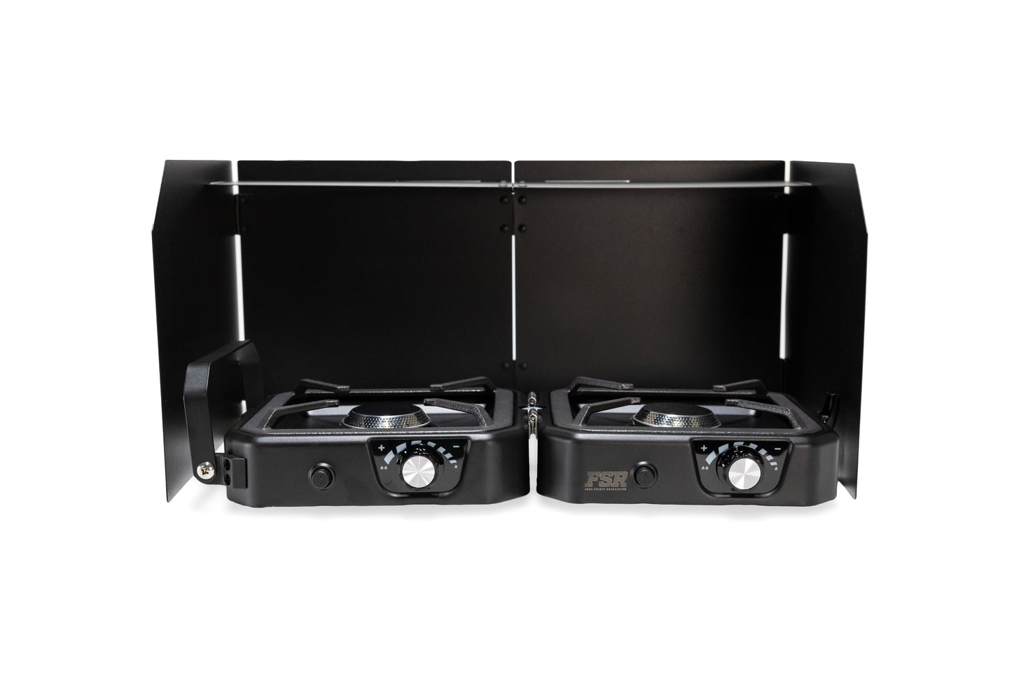 FSR- Portable 2 Burner Camp Stove & Wind Screen - Clearance