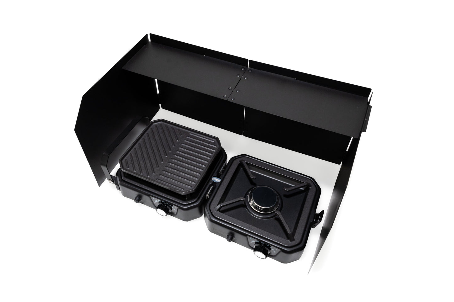 FSR- Portable 2 Burner Camp Stove & Wind Screen - Clearance