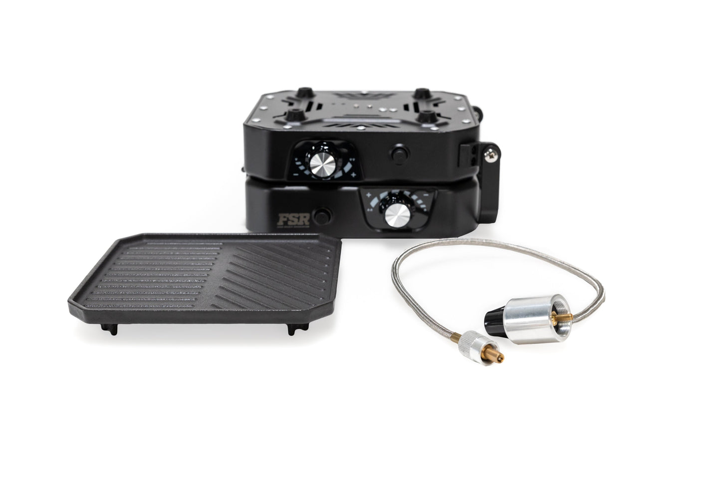 FSR- Portable 2 Burner Camp Stove & Wind Screen - Clearance