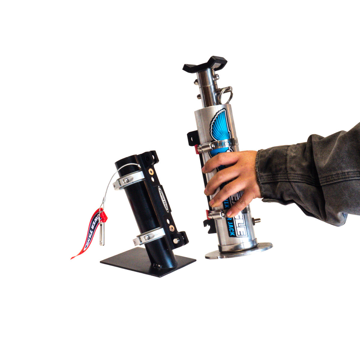 Power Tank- Quick-Release Bracket - 2.5 lb ABC Fire Exinguisher, Power Shot, Pro Eagle Phoenix CO2 Jack