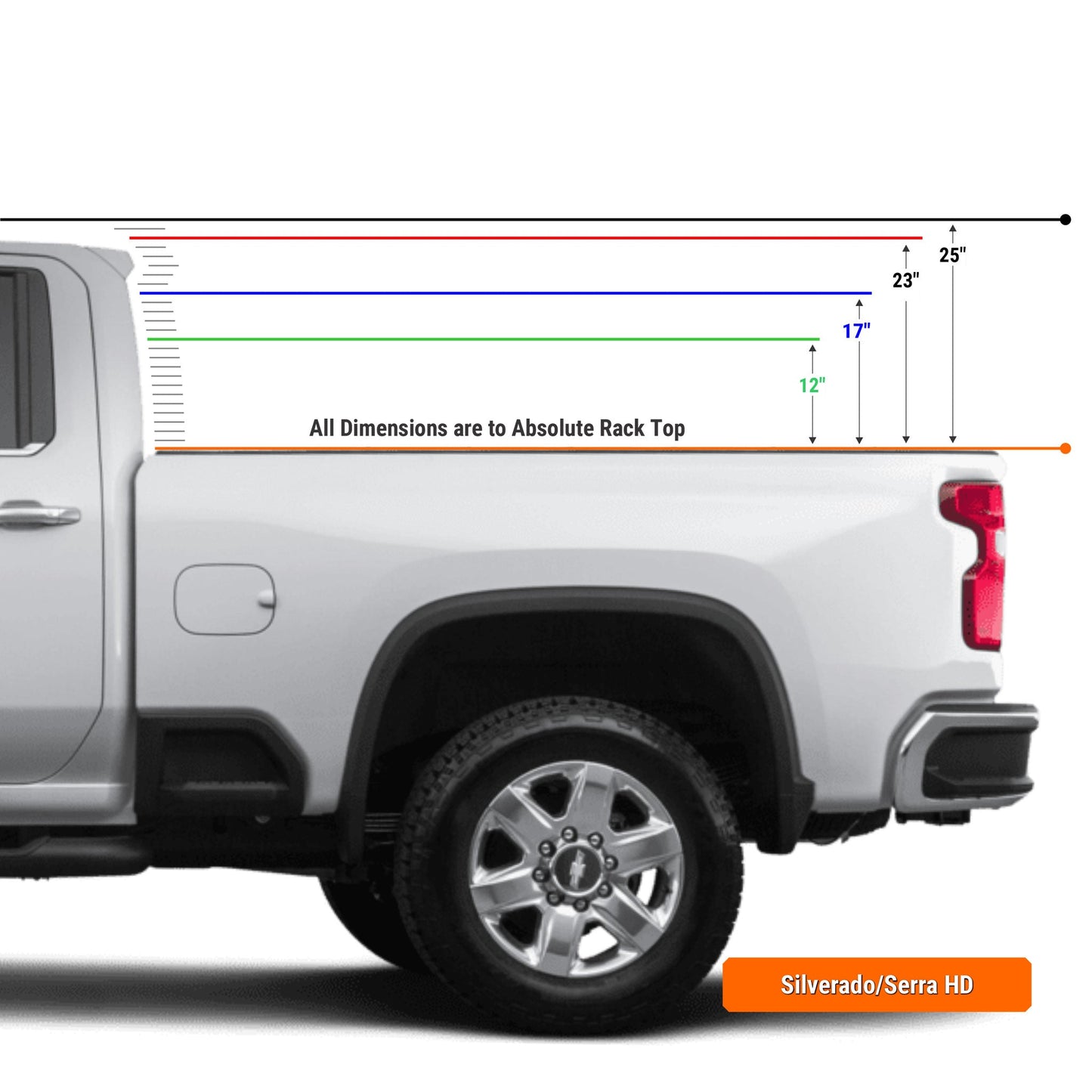 Xtrusion Overland- XTR1 Bed Rack for Chevrolet Silverado & GMC Sierra 2500HD / 3500HD