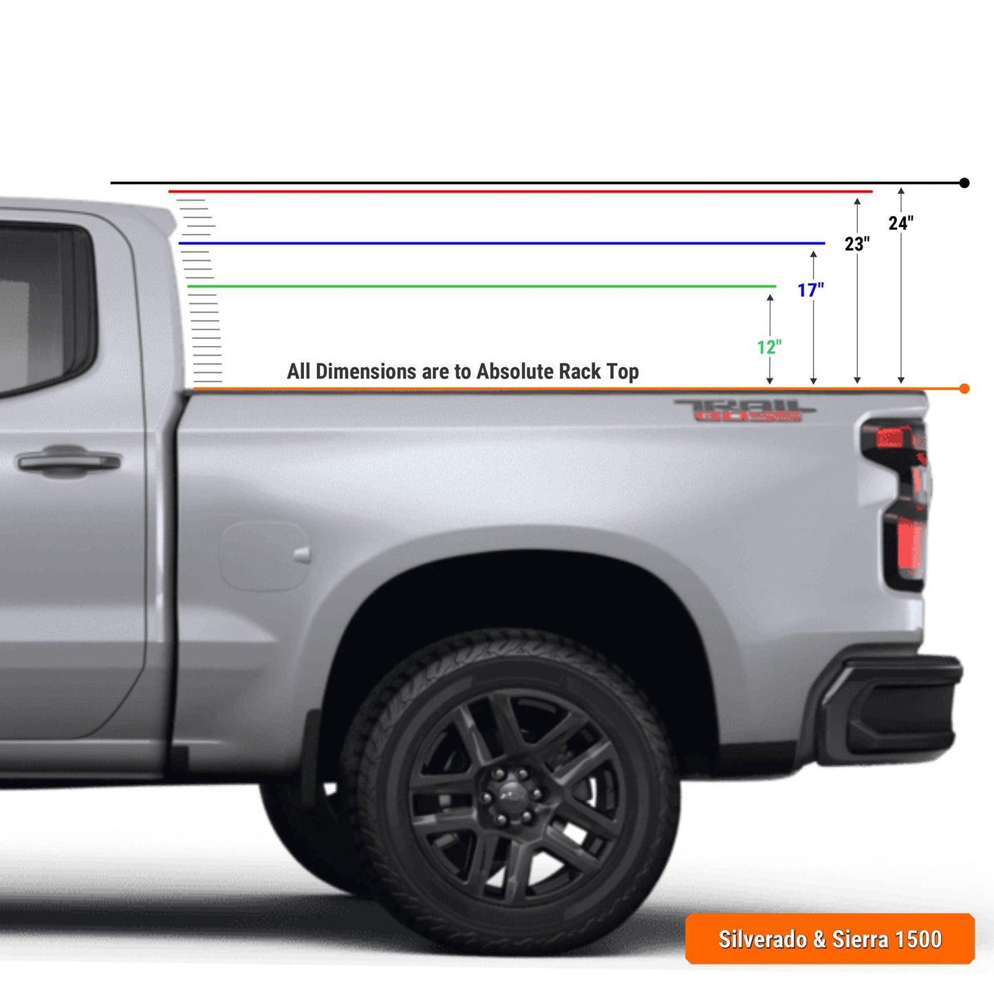 Xtrusion Overland- XTR1 Bed Rack for Chevrolet Silverado & GMC Sierra 1500