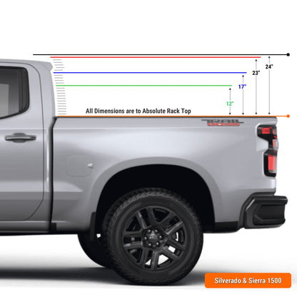 Xtrusion Overland- XTR1 Bed Rack for Chevrolet Silverado & GMC Sierra 1500