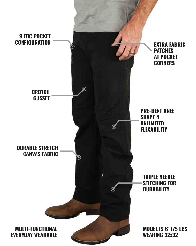 Off The Grid Surplus- Trailblazer Standard Fit Pants - BLK