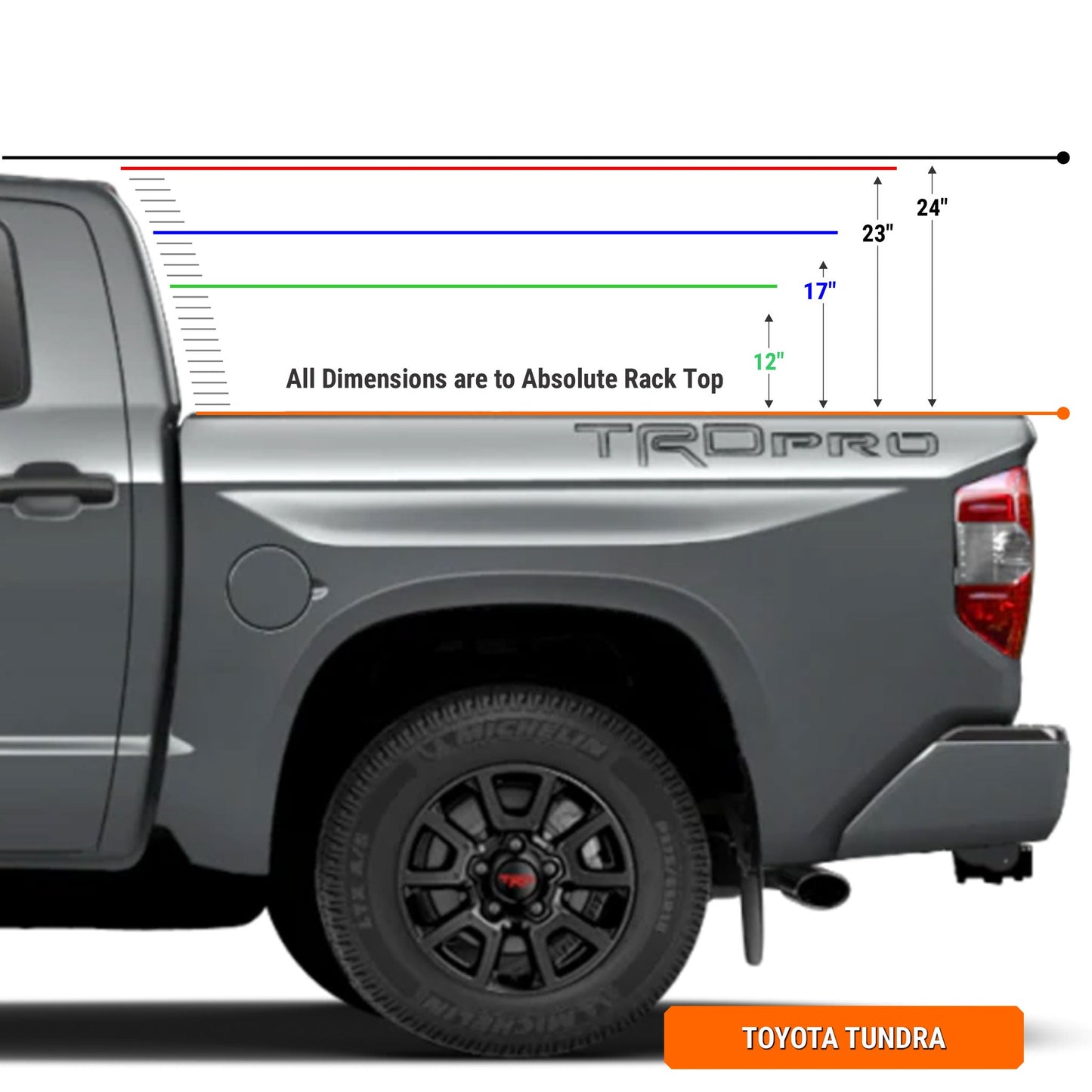 Xtrusion Overland- XTR1 Bed Rack for Toyota Tundra
