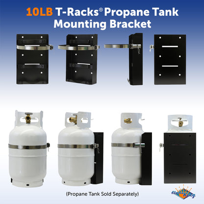 Flame King- T-Racks 10lb Propane Tank Mounting Brackets Strap Campervan Overland Vehicles