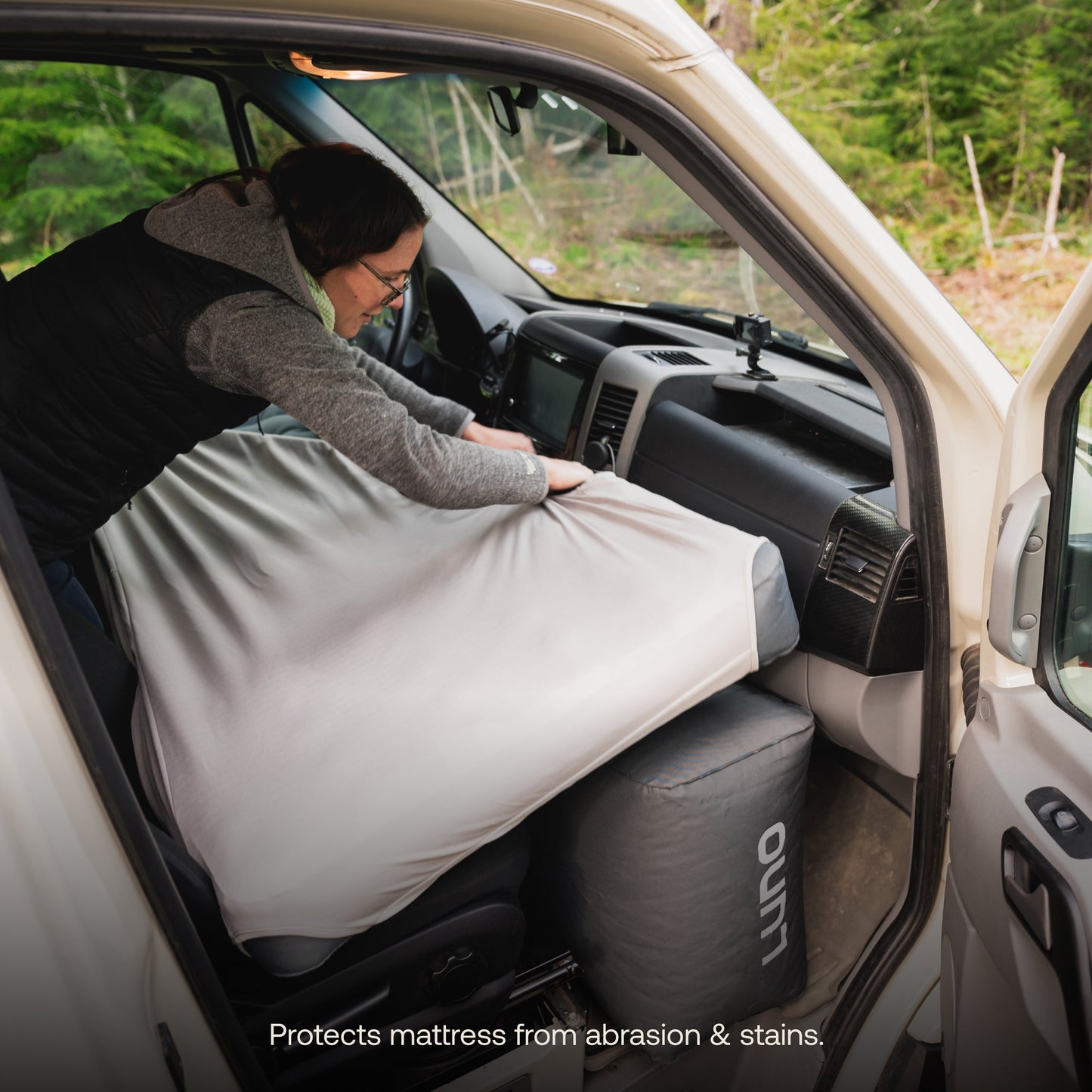 Luno- AIR Van Front Cab Mattress Fitted Sheet