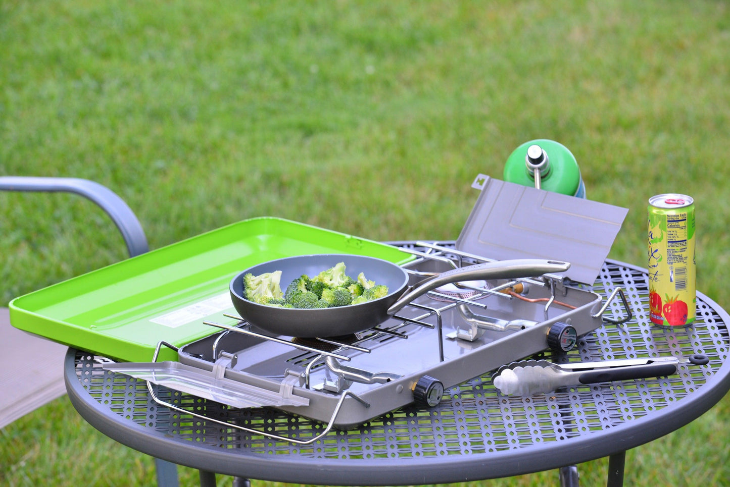 Flame King- 2 Burner Portable Propane Gas Camping Stove Grill