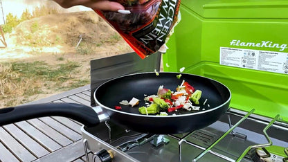 Flame King- 2 Burner Portable Propane Gas Camping Stove Grill