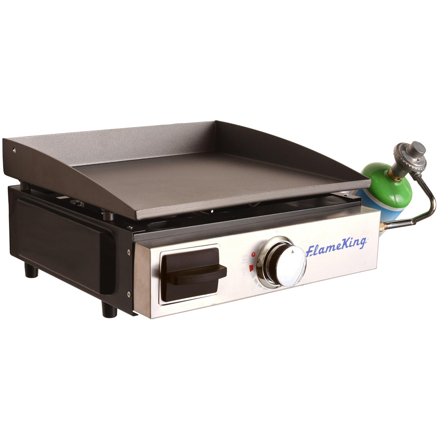 Flame King- Flat Top Portable Propane Cast Iron Grill Griddle